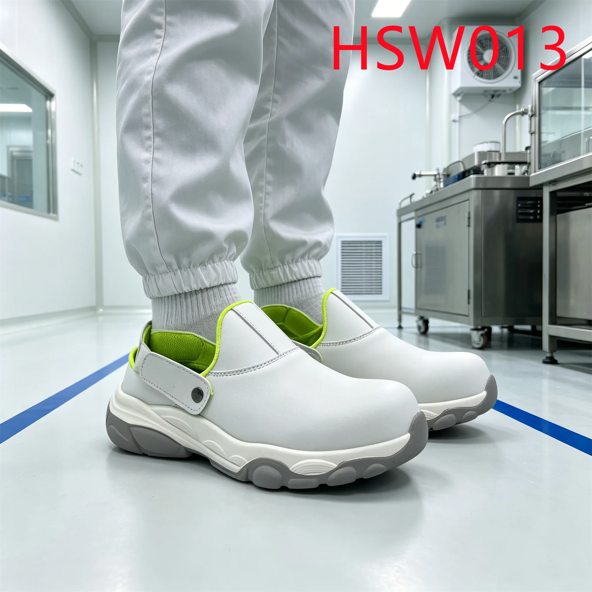 HY,Medical Environment Composite Toe Insert Work Clogs for Sale Easy Enter Two Colors Sole Anti-static Safety Slippers HSW013