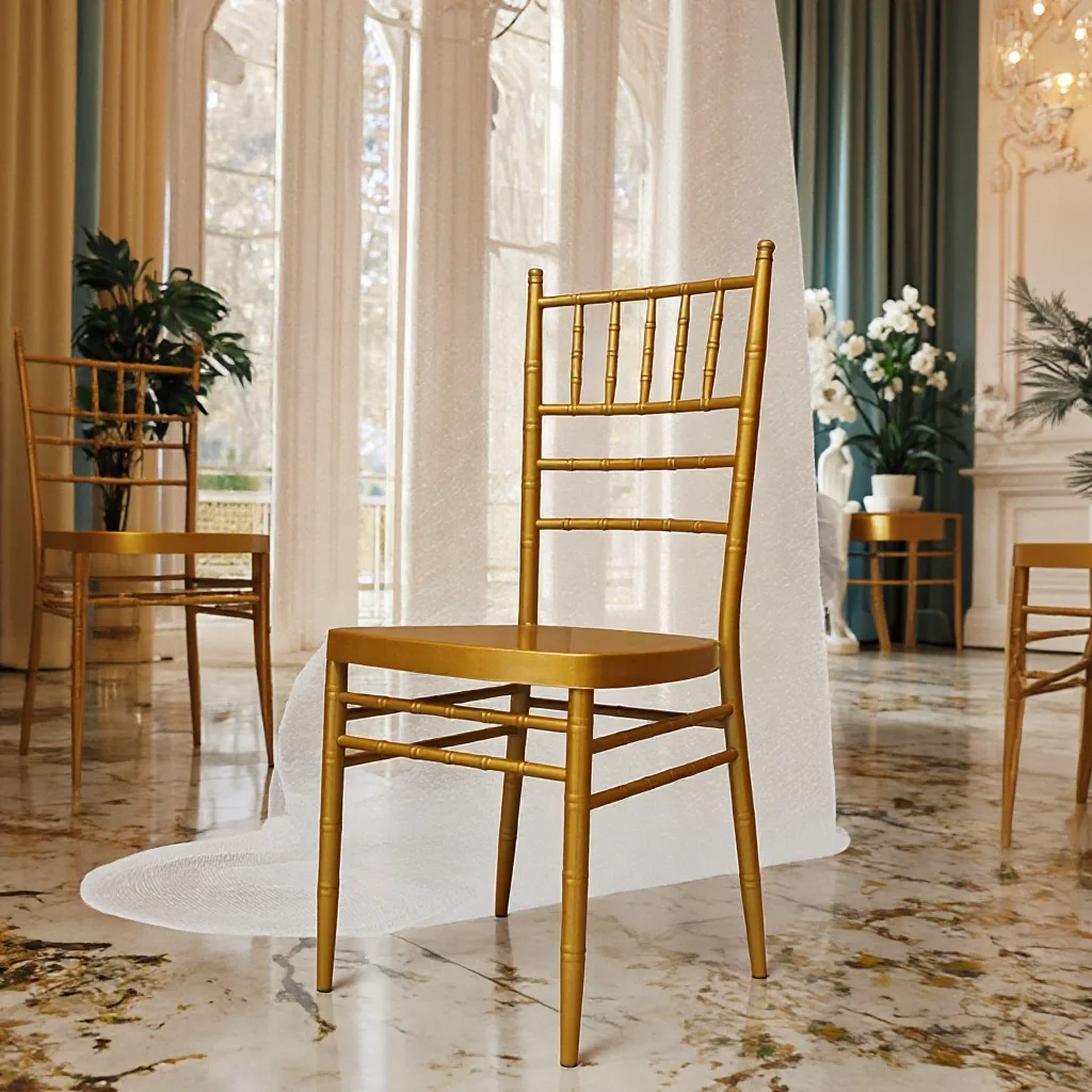 Gold Hotel Banquet Chairs Luxury Tifany Chair For Events Wedding