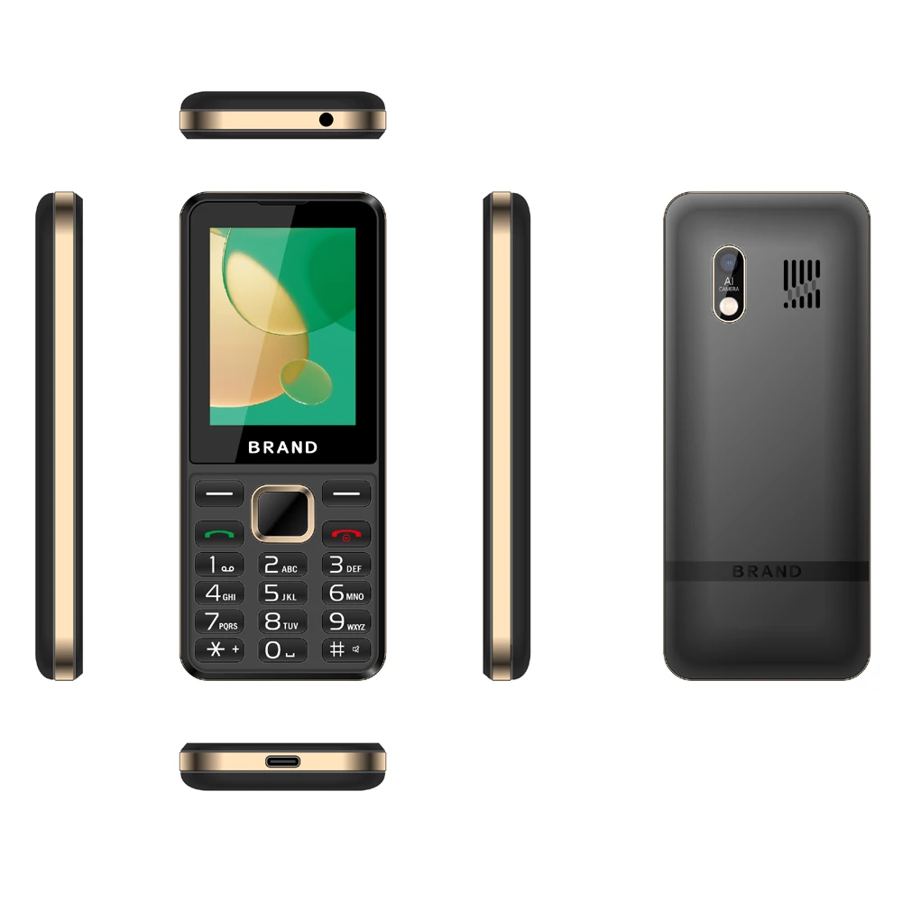 2023 Basic 4g Mobile Phones Simple Easy Use Big Keypad Lte Volte Feature  Oem 4g Button Phone