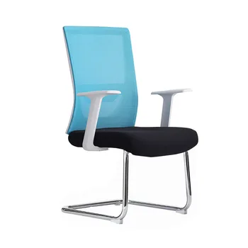 High Quality Modern Mid Back Ergonomic aluminum alloy fixed leg office mesh meeting chair