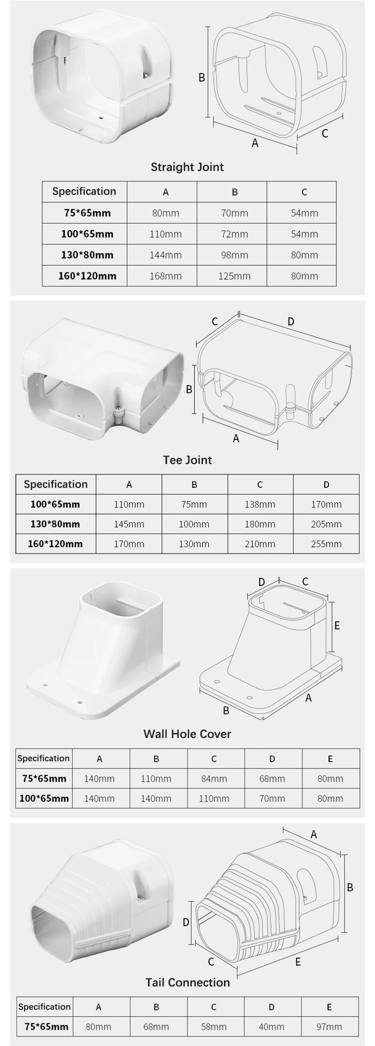 Glosok Europe Hot Sale Hvac Decorative Outdoor Air Conditioner Line Set