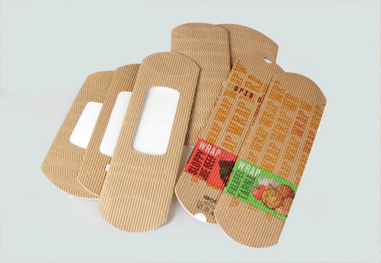 Bulk Wholesale Custom Materials Lightweight Paper Food Container Pillow Box for Fast Food factory