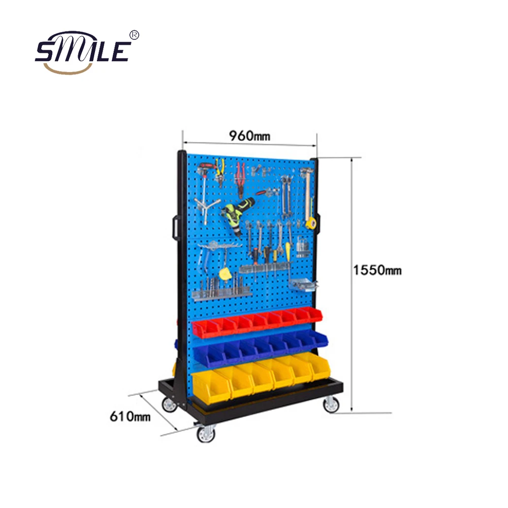 Mobile Metal Tool Pegboard