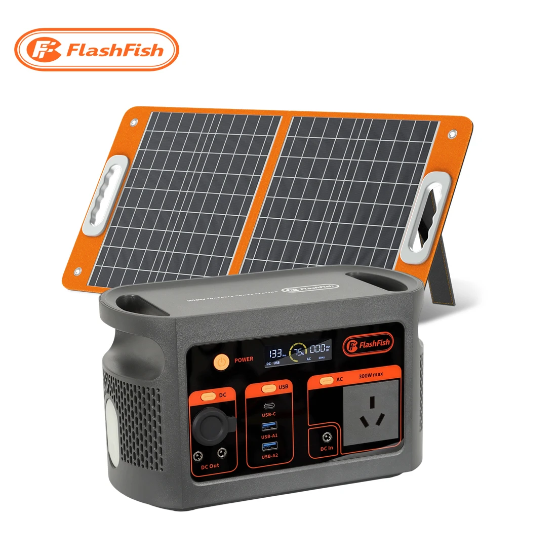 Système D'Alimentation Solaire 300W - Générateur Portable Avec Panneaux Et Onduleur Pour Camping & Urgence