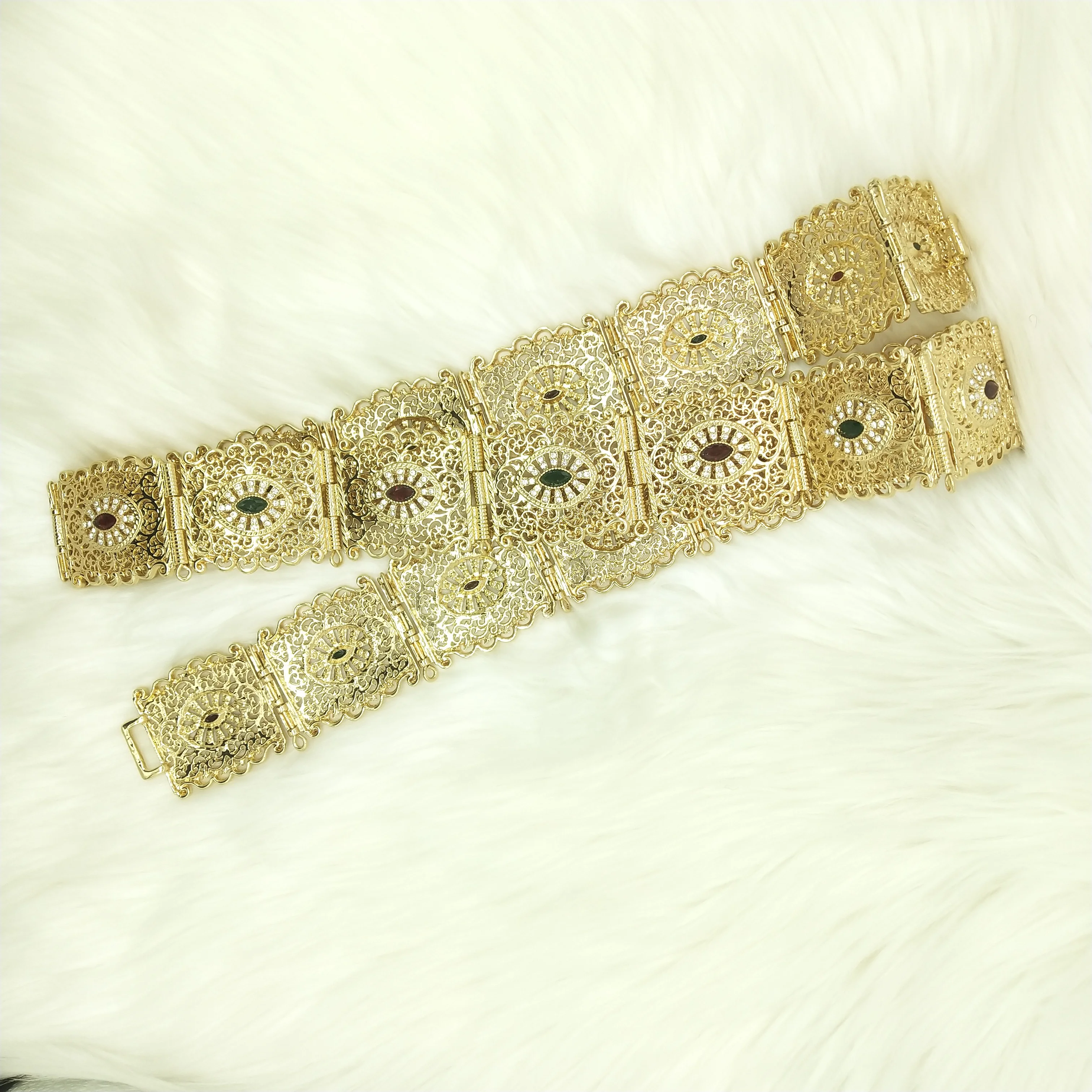 Gold Metal Waist Belt - Customizable Moroccan Wedding 