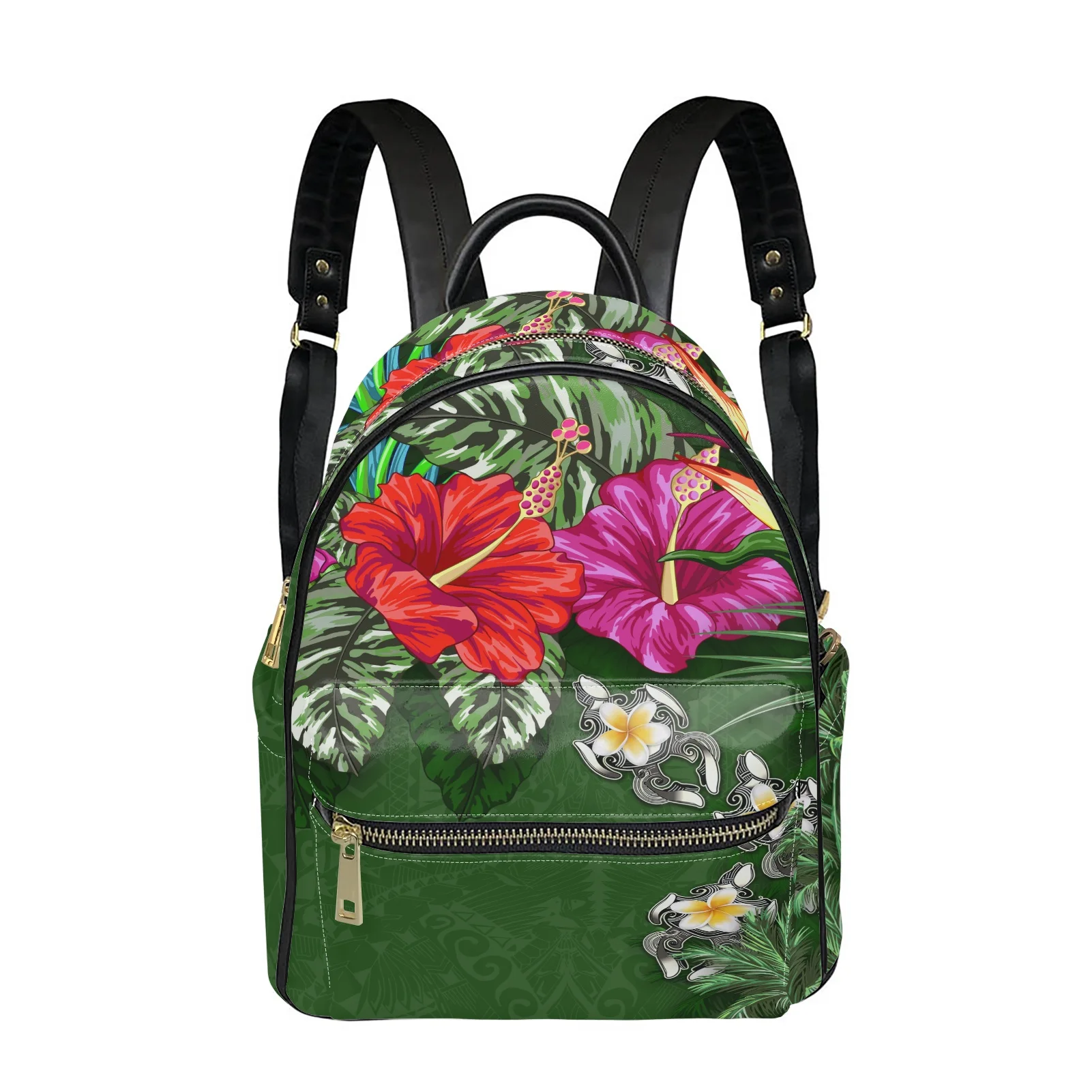 Backpack Purse Hibiscus Hawaiian Flower Print Boho Drawstring Adjustable Strap Hawaiian Hibiscus Sling Backpack – Durable Water-Resistant  main image 2