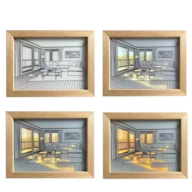 High Quality Light Painting Led Light Frame Lamp Frescoed Decorative Light Painting