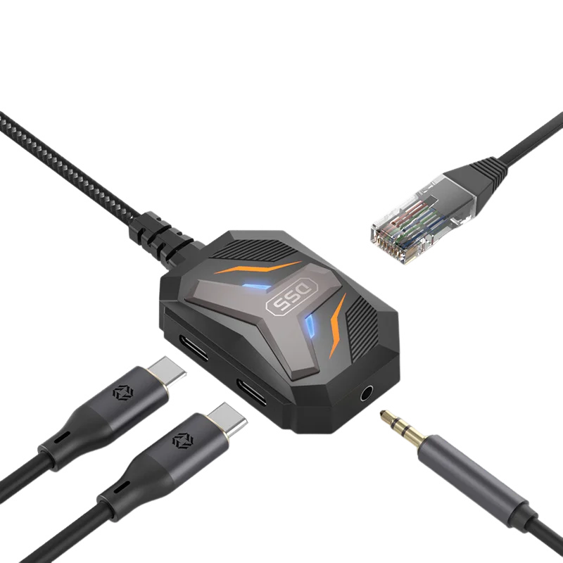 DS5 DS4 Expansion Dock Station Optimized Adapter for Gaming Excellent Sound  Quality 60W Fast Charging Support Hot-swapping