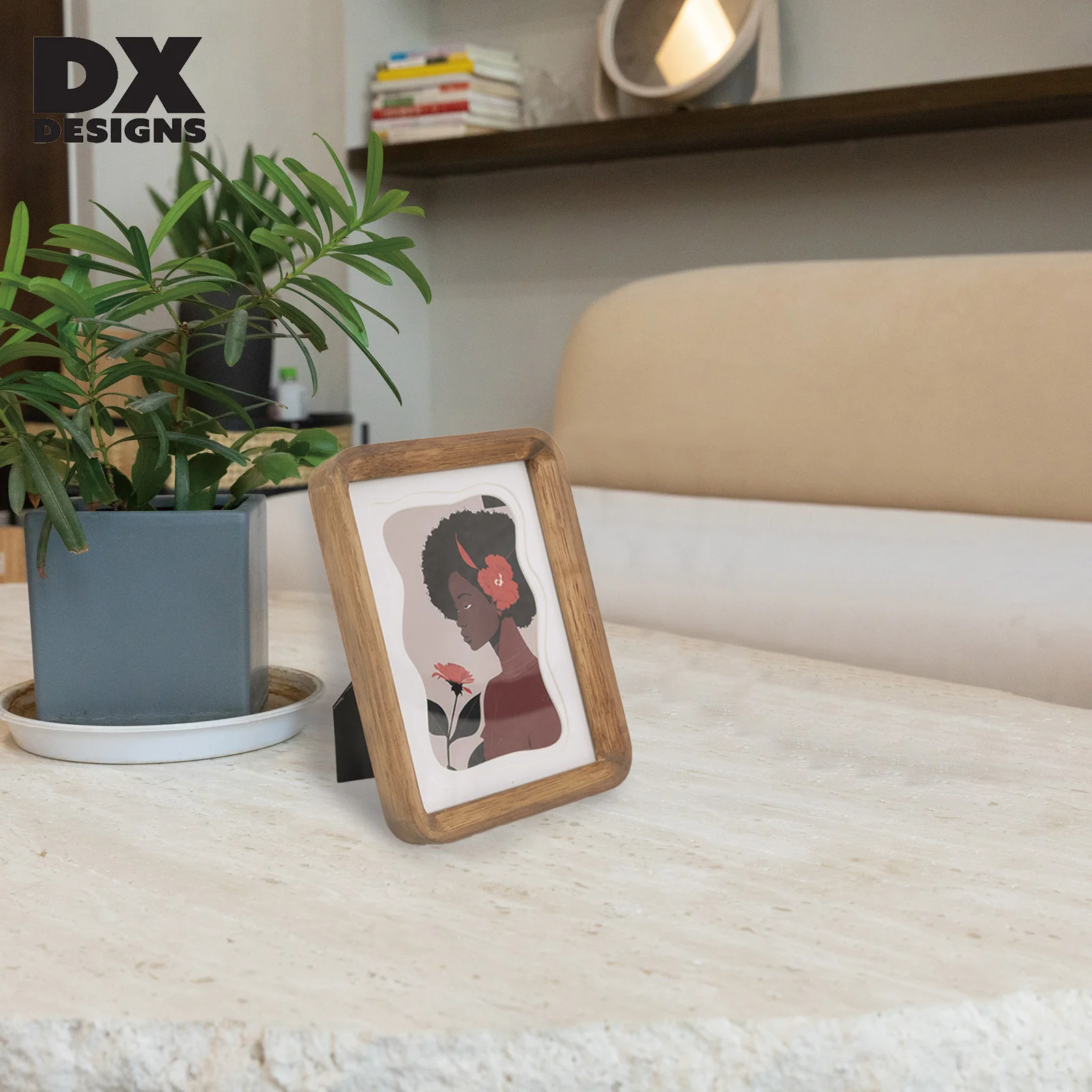 Wooden Frame Photo Display for Tabletop Display Wall Mount Solid Wood Photo Frame Pack
