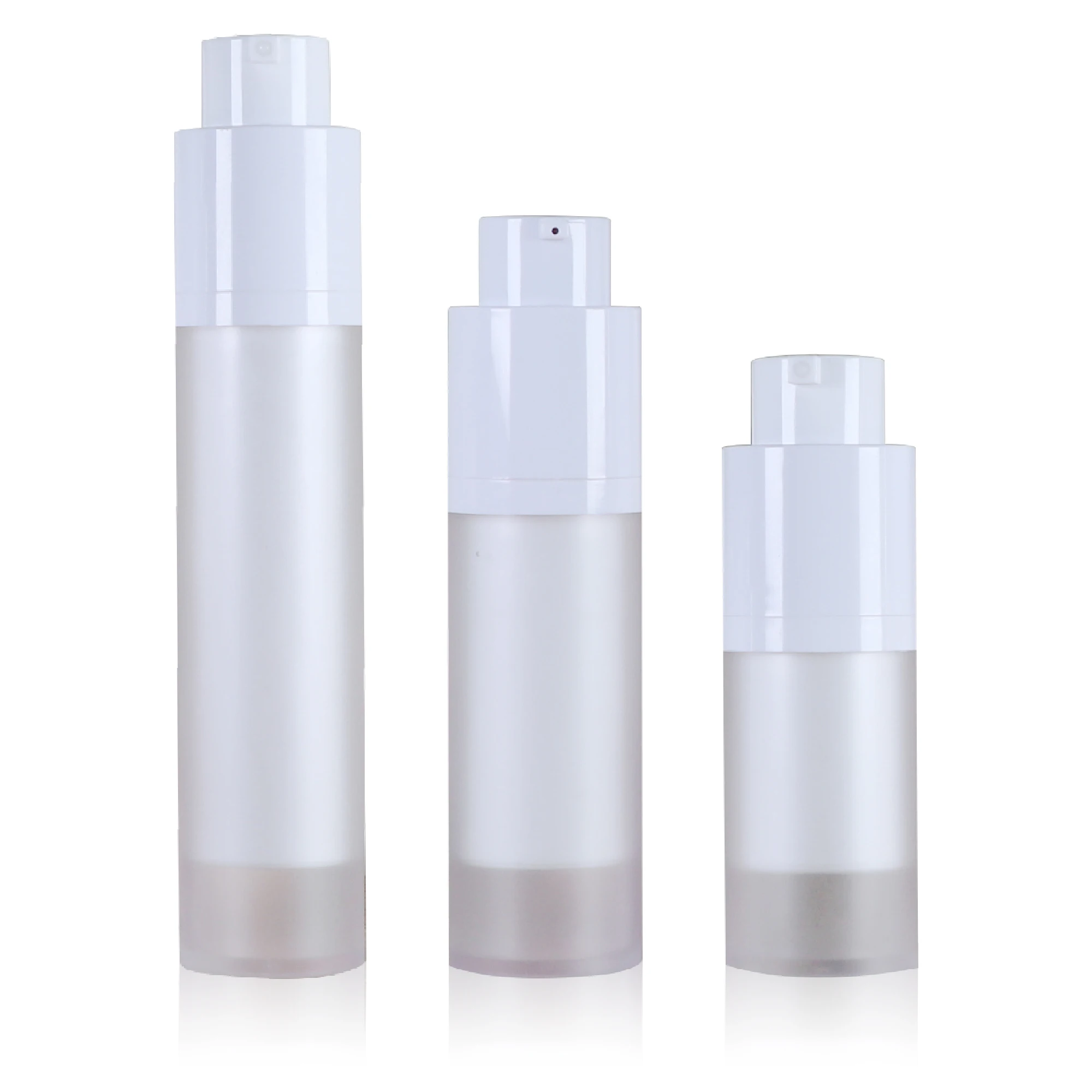 In Stock 15ml 30ml 50ml Twist up Serum Bottle Custom Round Square Shape Empty Plastic Airless Pump Bottle for Cosmetic