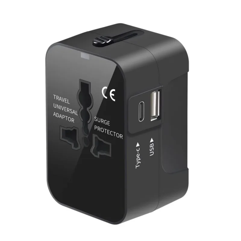 Universal Travel Adapter International Wall Charger with Type C USB Charging Ports