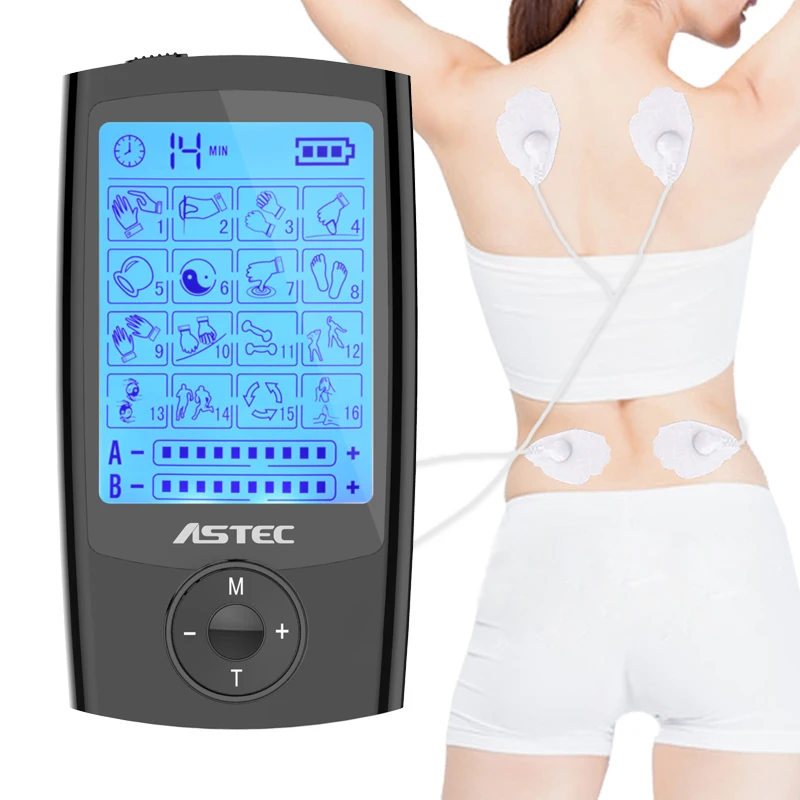 TENS EMS Unit Pro Rechargeable Battery Muscle Stimulator 16 Modes