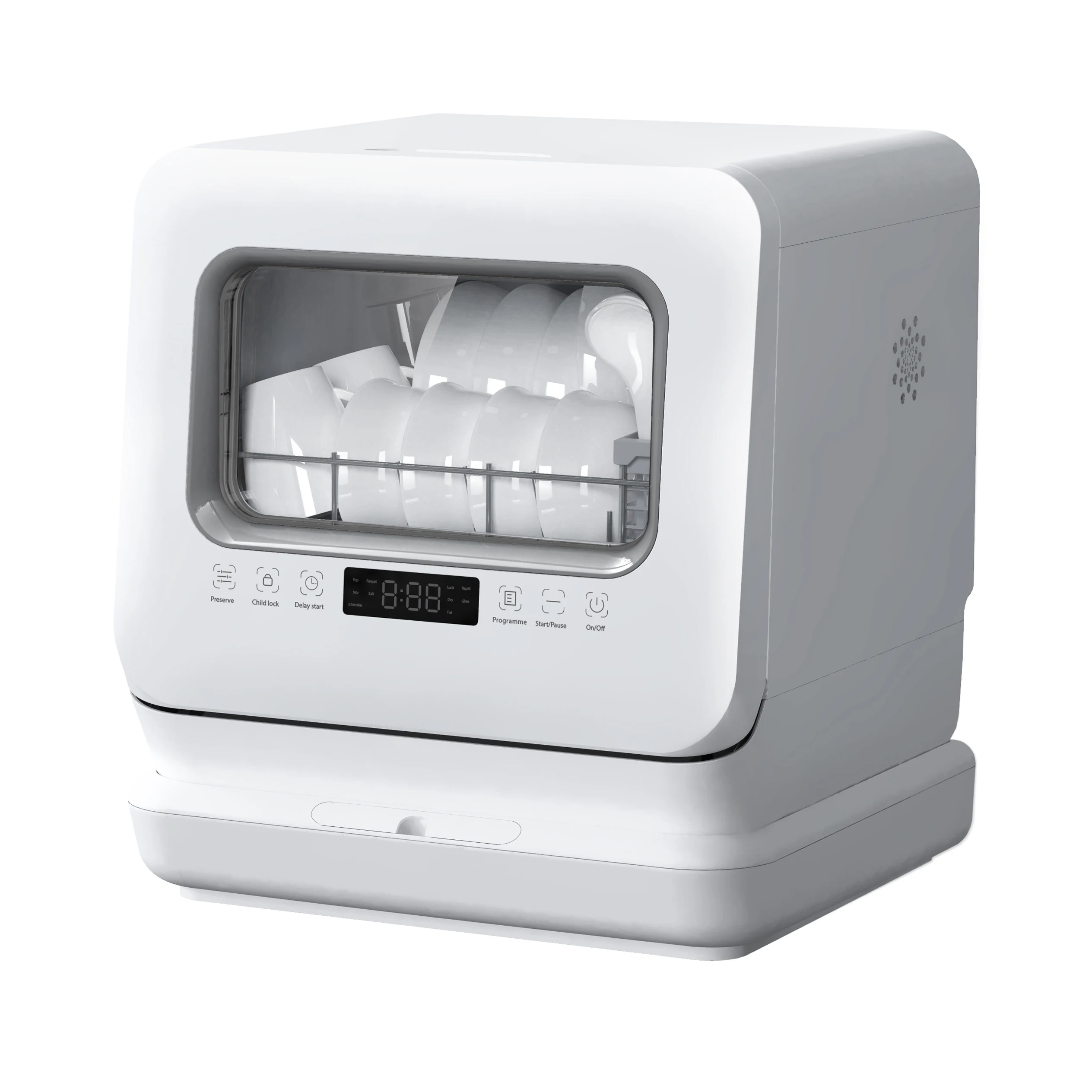 Water Tank Amazon Midea Benchtop Mini Dishwasher Compact Portable