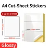 Glossy White 3-Up on a sheet