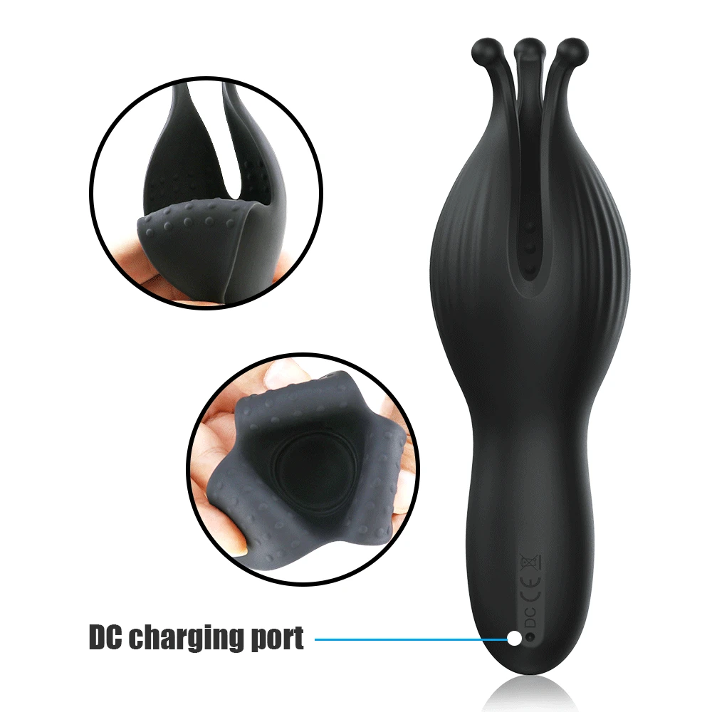 Electric Glans Penis Exercise Delay Trainer With 10 Frequency Vibration Oral Sex Automatic Masturbator for Man Penis Exerciser