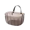 Wall hanging storage garlic ginger basket through gray
