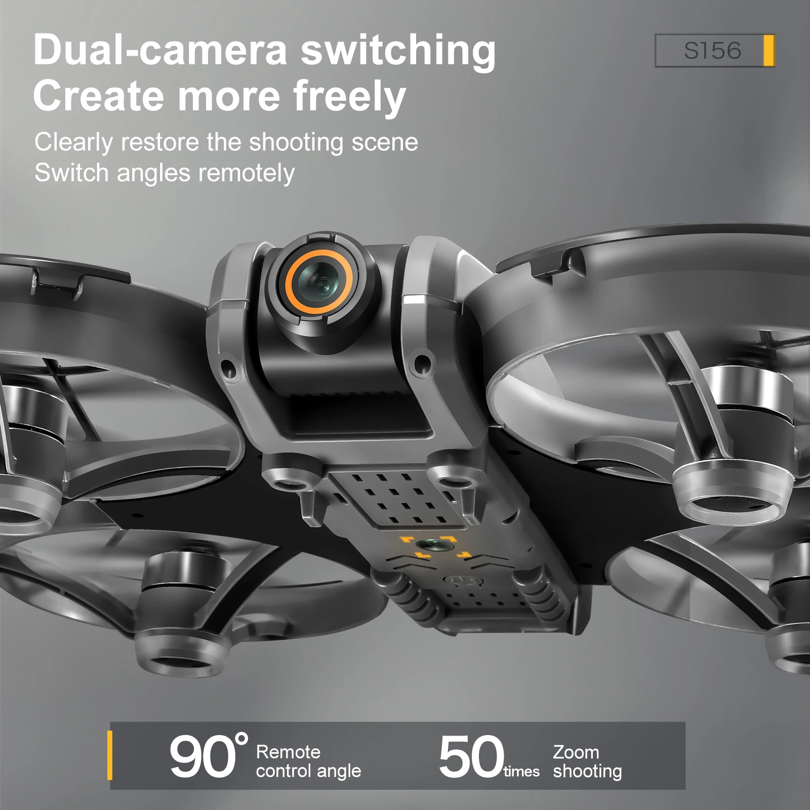 S156 Beginner Drone FPV HD Camera Brushless Motor Obstacle Avoidance Foldable Quadcopter with LED Screen Control
