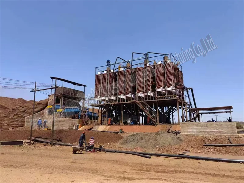 50TPH Gravity Chromite Tailing Ore Mining Washing Separating Process Chrome Concentrate Spiral Chute Concentrator Wash Plant