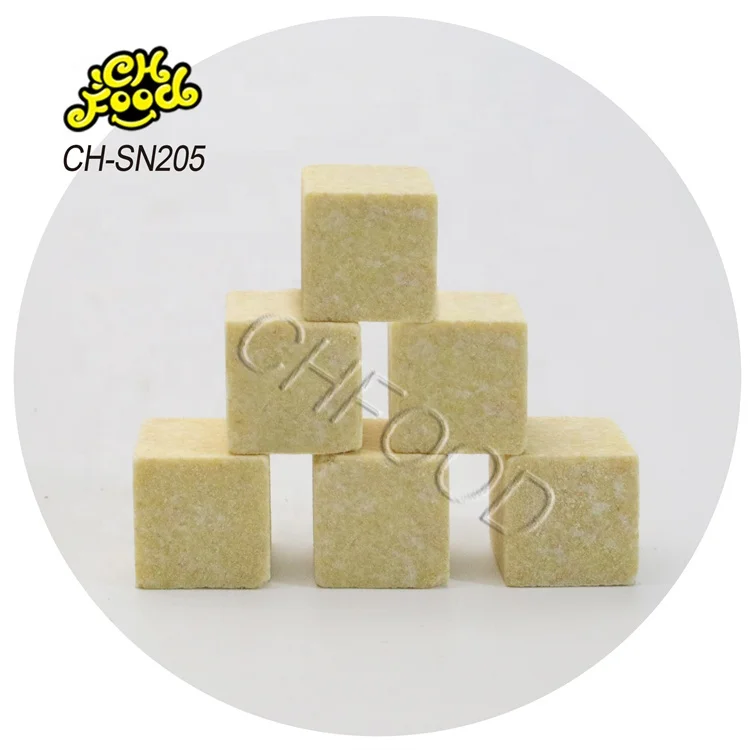 Wholesale and Custom Oat Choco Milk Cube Tablet Hard Candy Sweets Snack Food Halal Candy