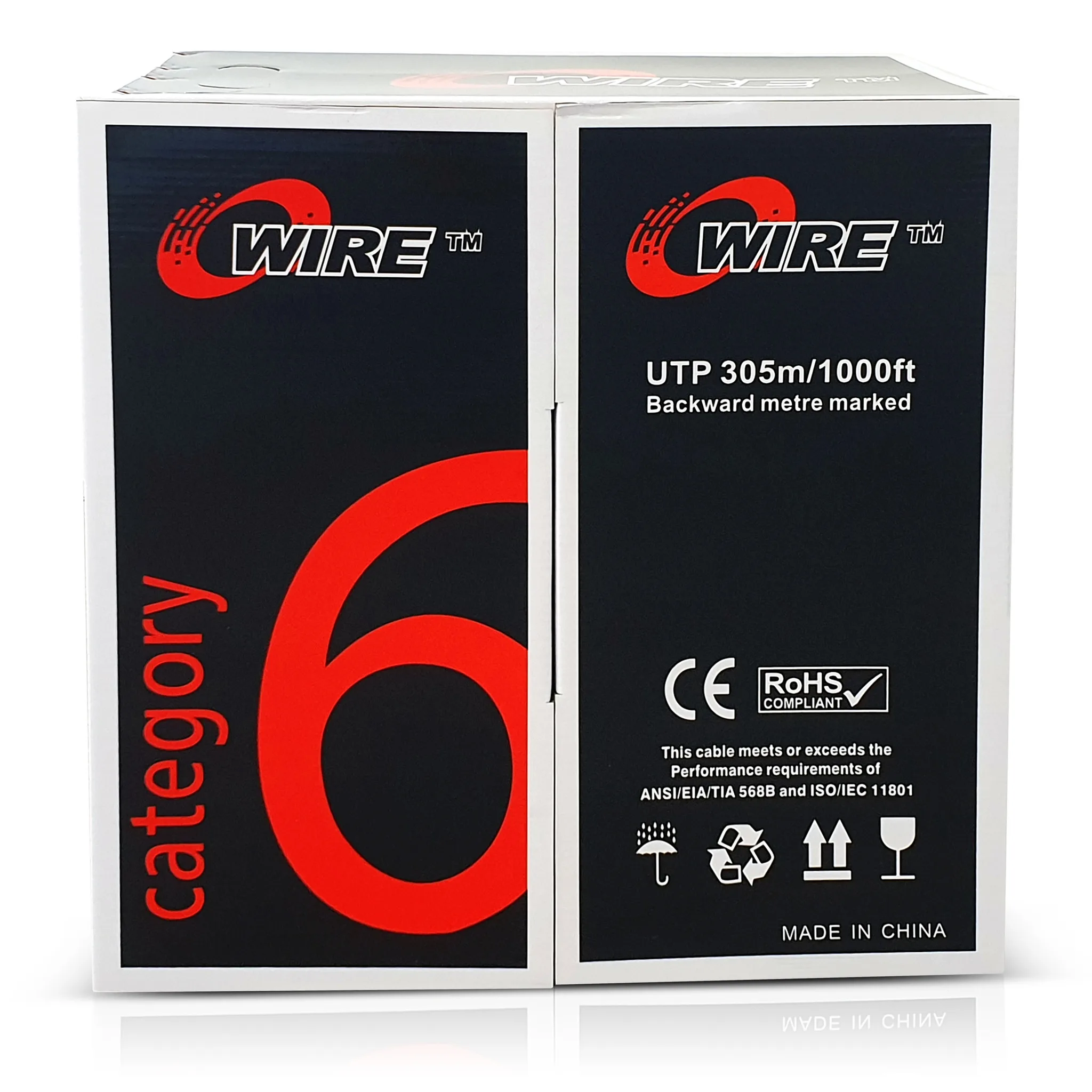 High quality cat6 ethernet cable 305 meter roll 23 awg solid bare copper lszh utp network lan cable cat 6 cat6