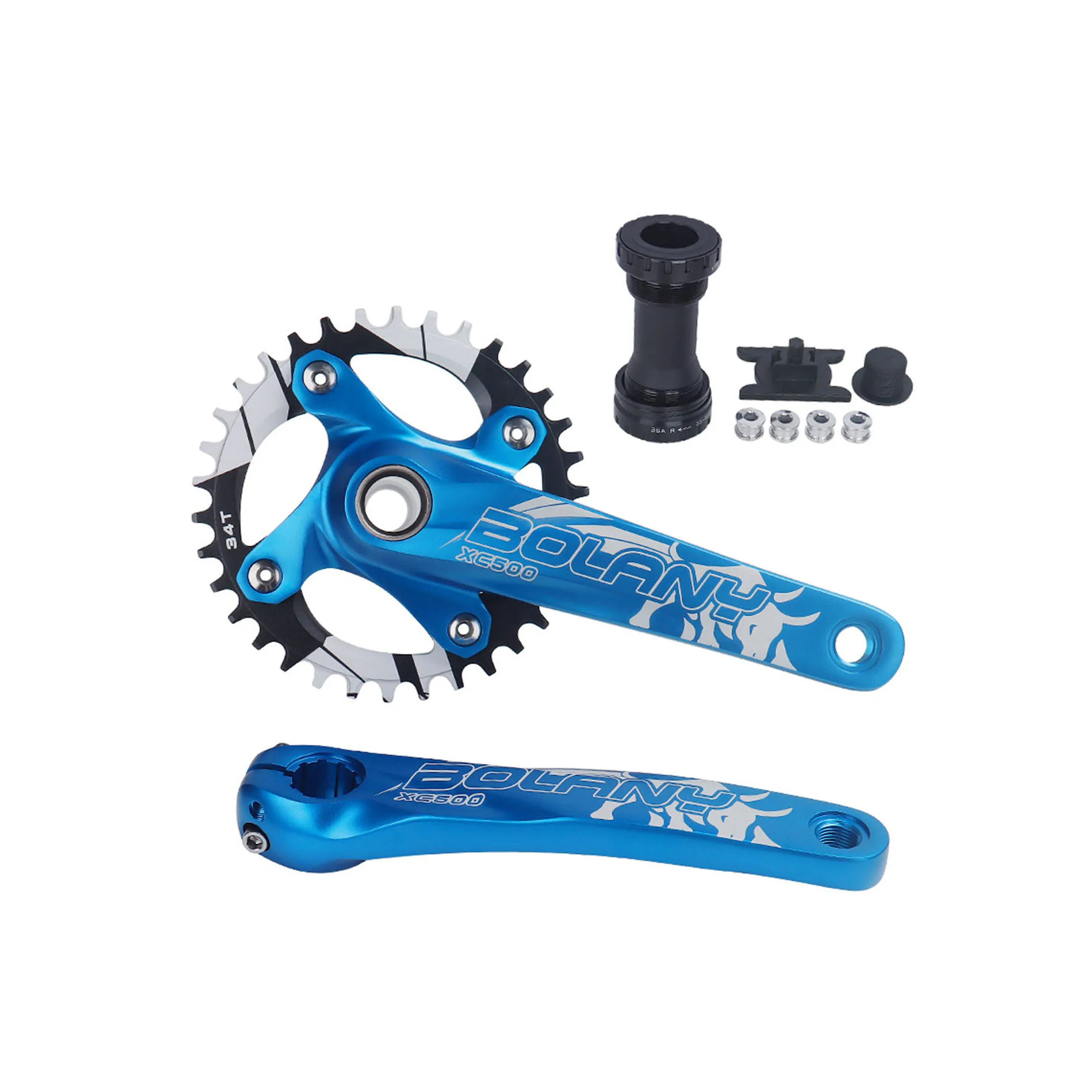 Mtb Bicycle Crankset Bcd104 32t 34t 36t 38t Narrow Wide Chainrings