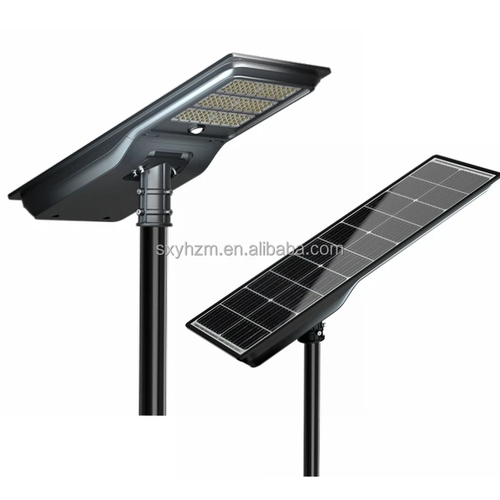 Yahua Patented Black Solar Powered LED Street Light Intelligent Control 60w 80w 100w Energy Saving Street Light 3
