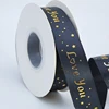 1.0cmX25Y  hot gold Love black