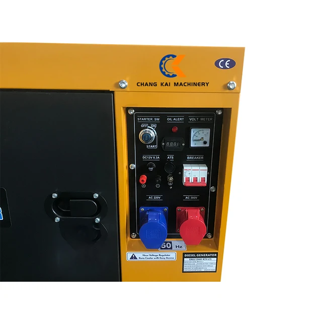 8kW 195F Diesel engine  three phase silent diesel generator for commercial and consumer duty use