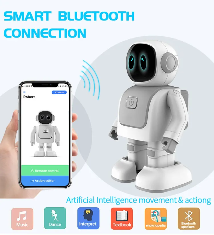 Portable Dancing Robot Bluetooth Speaker with Android & IOS APP Remote