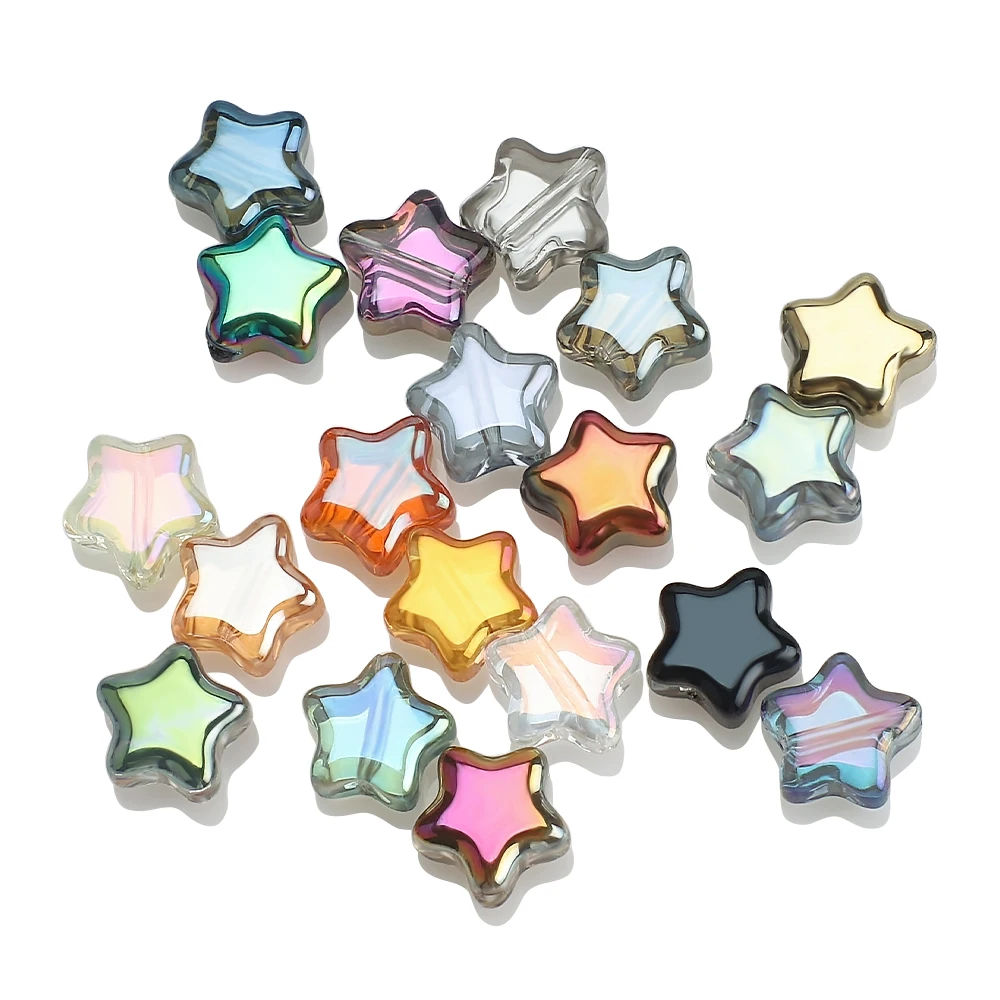Zhubi 8MM Colorful Crystal Stars Beads Bracelet Spacers Little