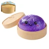 Gold powder purple big bun