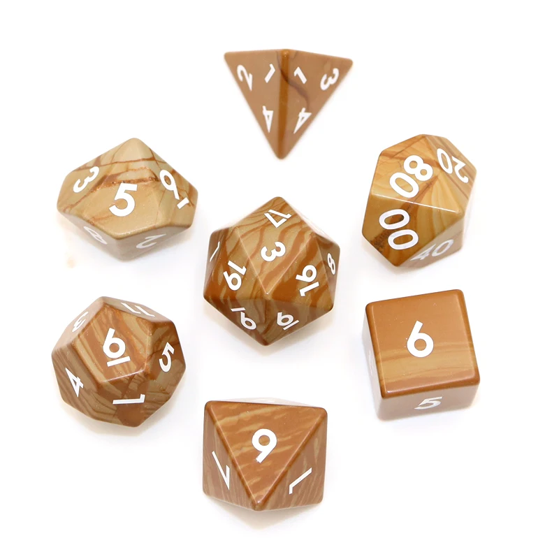 Customizable Polyhedral RPG Dice Set DND Gemstone Dice Custom Colors Board Game Accessories Custom Packing 3-5 Days Delivery details