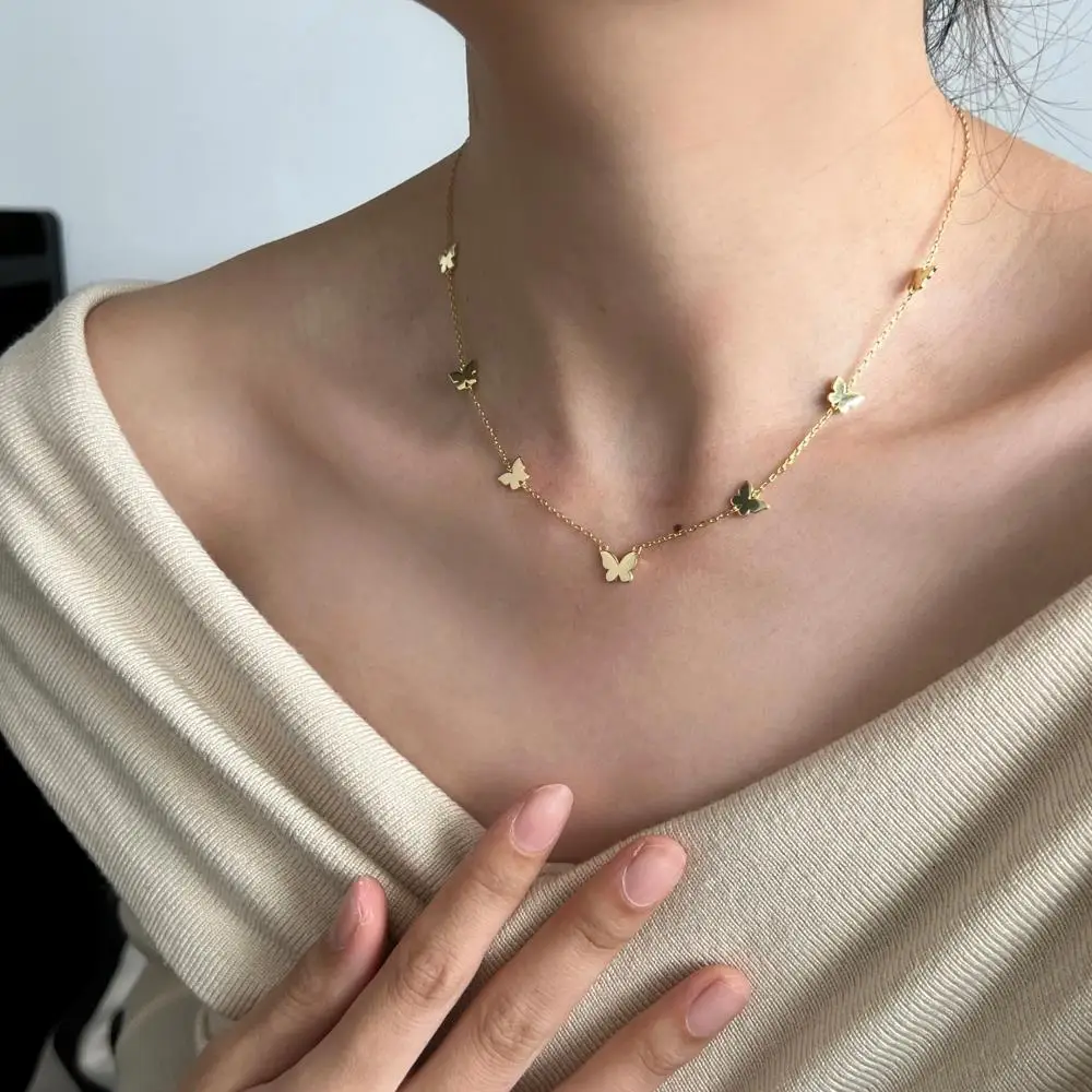 KAKODIY New Simple Elegant Boutique Jewelry Butterfly Pendant Necklace Women's 925 Sterling Silver Necklace detail 5