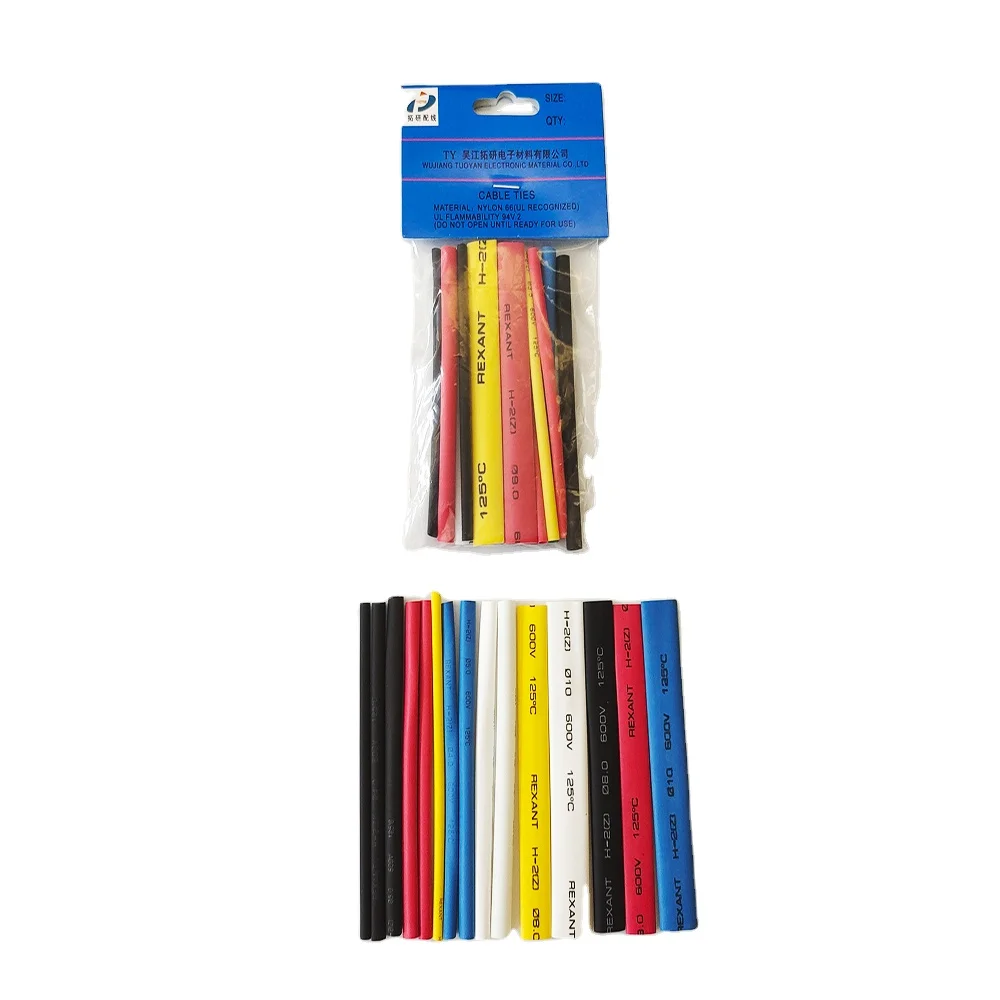 14PCS/bag Small Package  OEM insulated Heat Shrink sleeves household Heat Shrink Tube For restoration and labeling