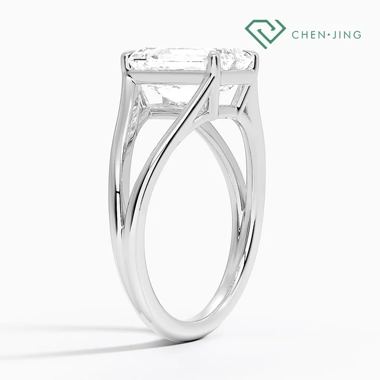 Fine Jewelry Hpht Cvd Lab Grown Diamond 1 Carat Engagement Ring Band