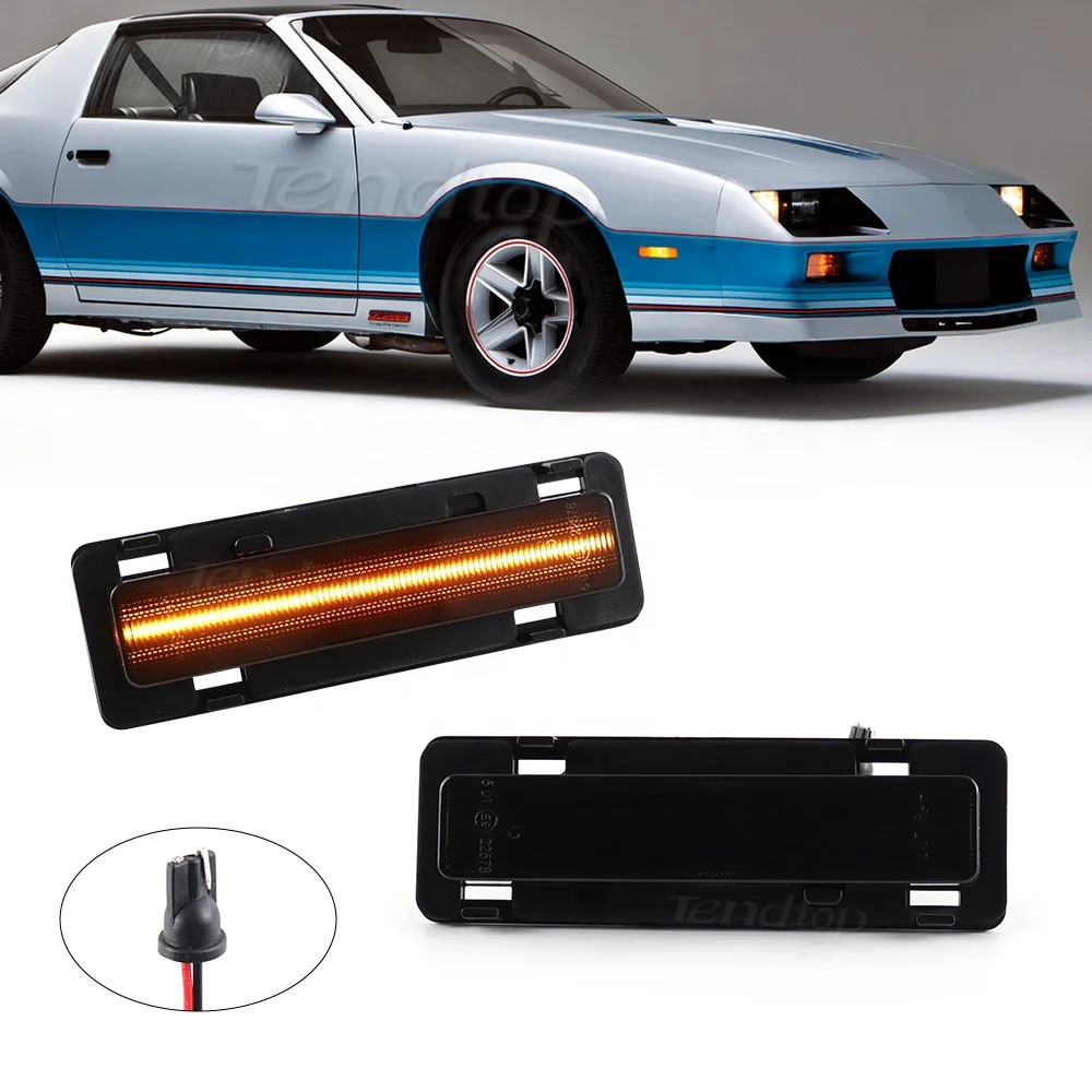 LED Front Bumper Side Marker Lights For Pontiac Firebird 82-1992 Chevy Camaro 93-02 Blinker Signal