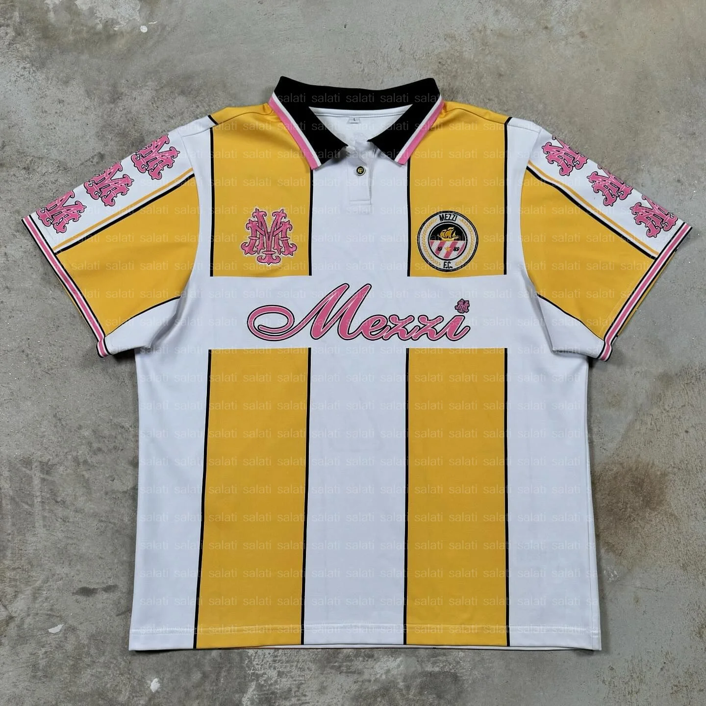 Customized Streetwear Printed Logo Cotton Patchwork Oversized Polo Shirts Vintage Retro Football T-shirts Soccer Jersey for Men