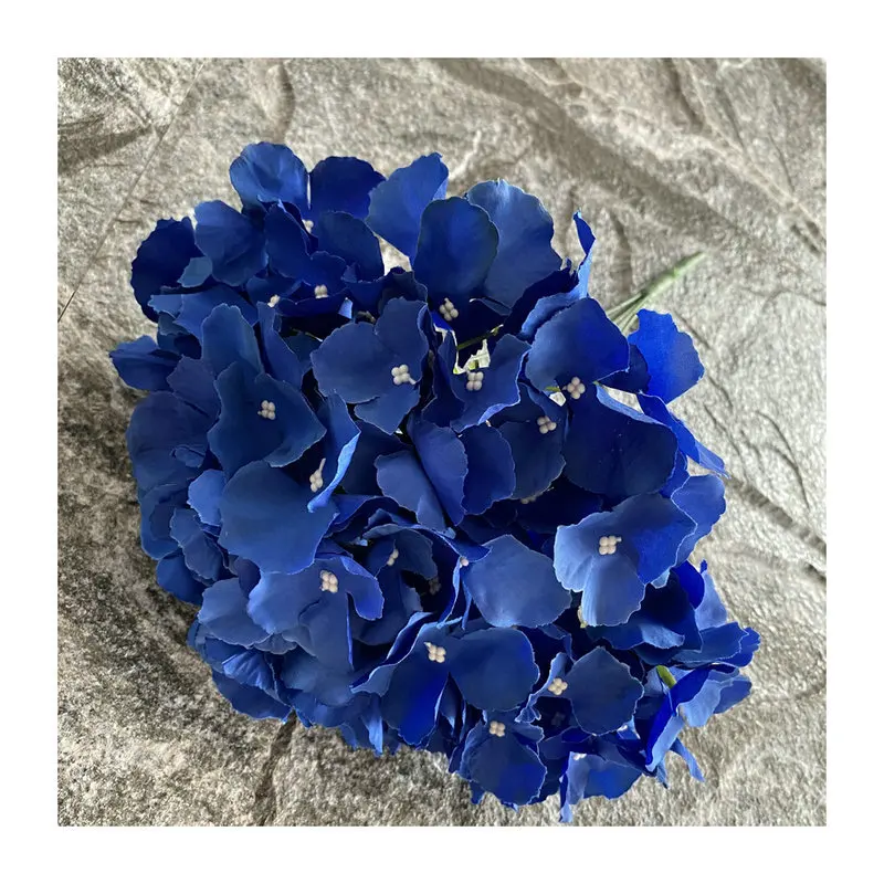 Large Artificial Silk Hydrangea Flowers Bouquets Blue Purple Faux