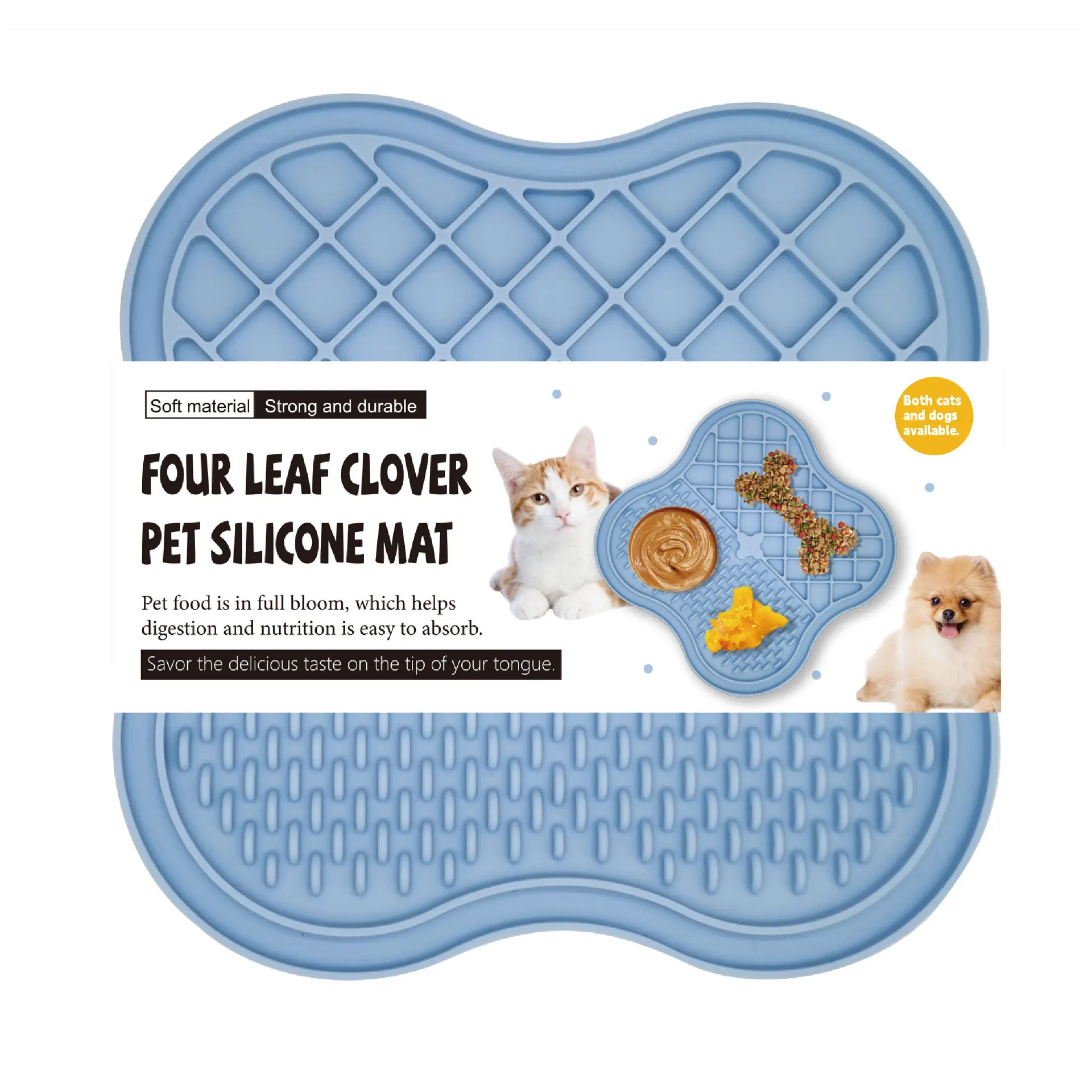 Saugnapf-Silikon-Lickmatte für Haustiere, rutschfeste Langsamfütterungsmatte, geeignet für Katzen und Hunde