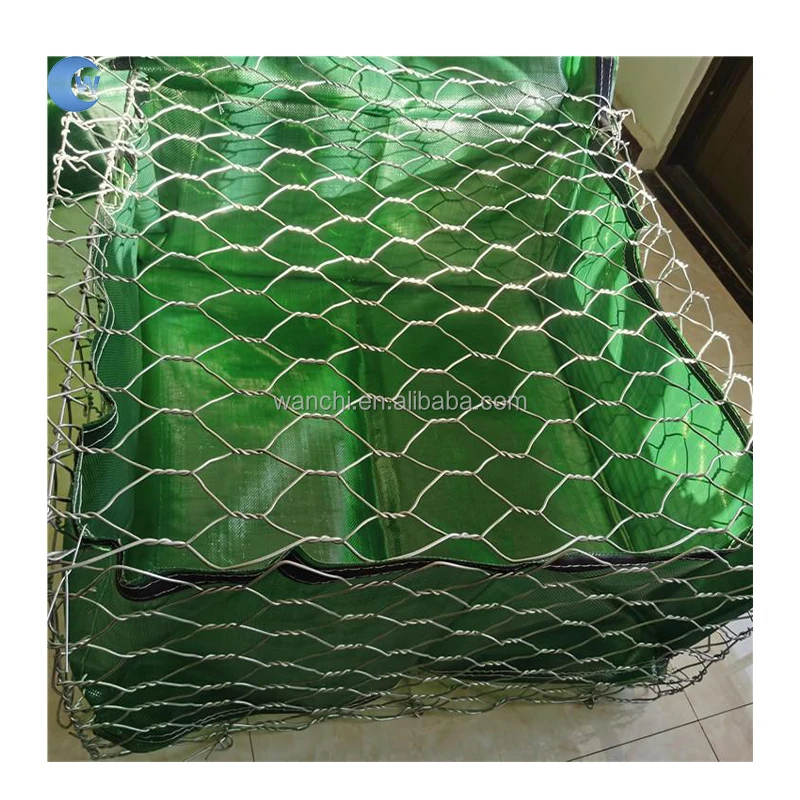 Nylon Polyester Netting Rock Stone Cage Net Bag Gabions Bag Nettings for Stream Bank Erosion Control