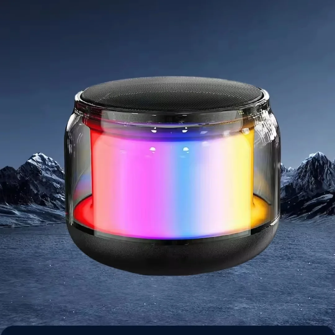 BT 5.0 Speaker Subwoofer Portable Player RGB Light Speaker Waterproof USB Outdoor Speaker