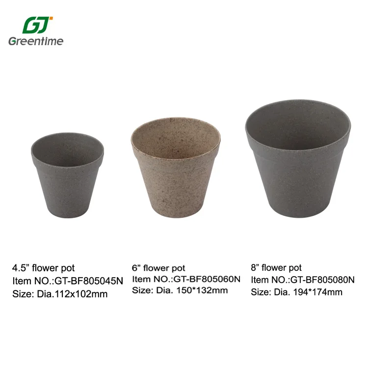 Биоразлагаемый цветочный горшок из бамбукового волокна для сада и семейного использования оптом