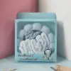 Sky blue-six-piece velvet hair tie set-gift box