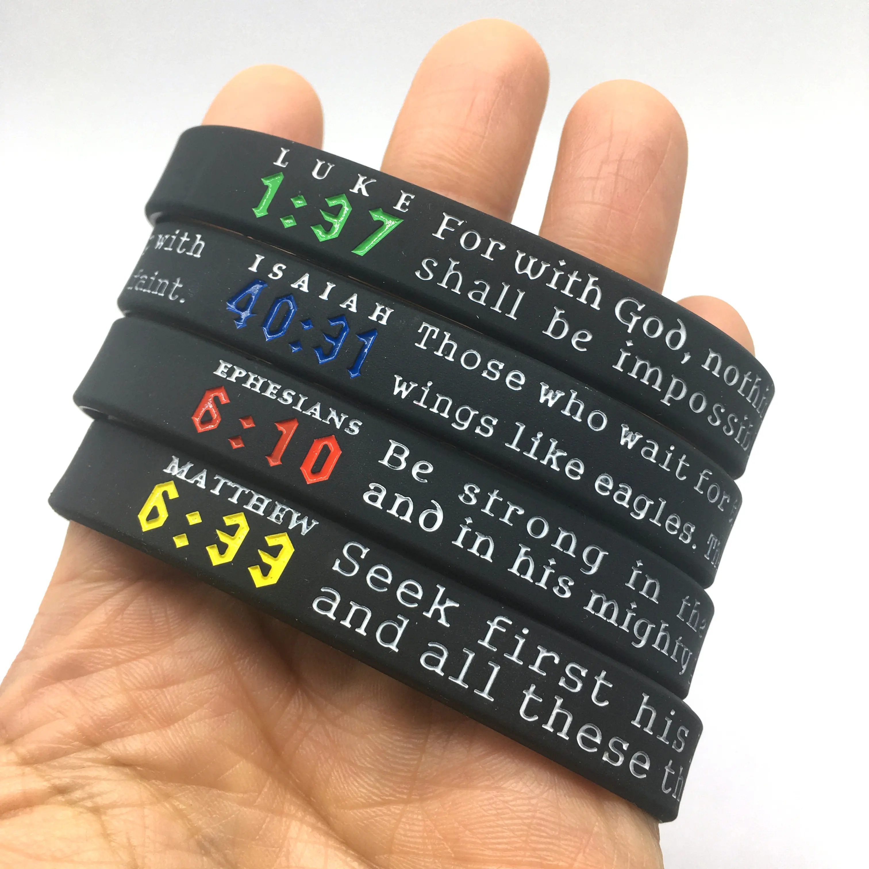 Bible Bracelet Inspirational Silicone Wristbands - Main Image