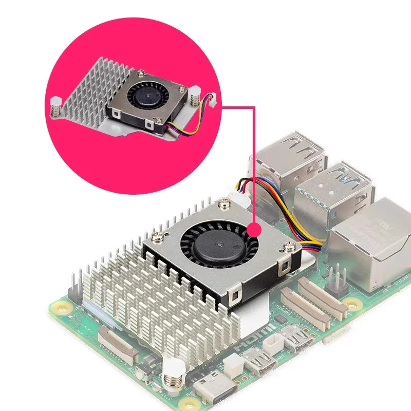 Raspberry Pi 5 Official Original Active Cooler Pwm 5v Speed Cooling Fan ...