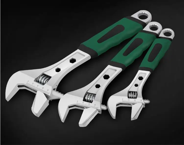 Industrial high-carbon steel high-strength adjustable wrench adjustable wrench