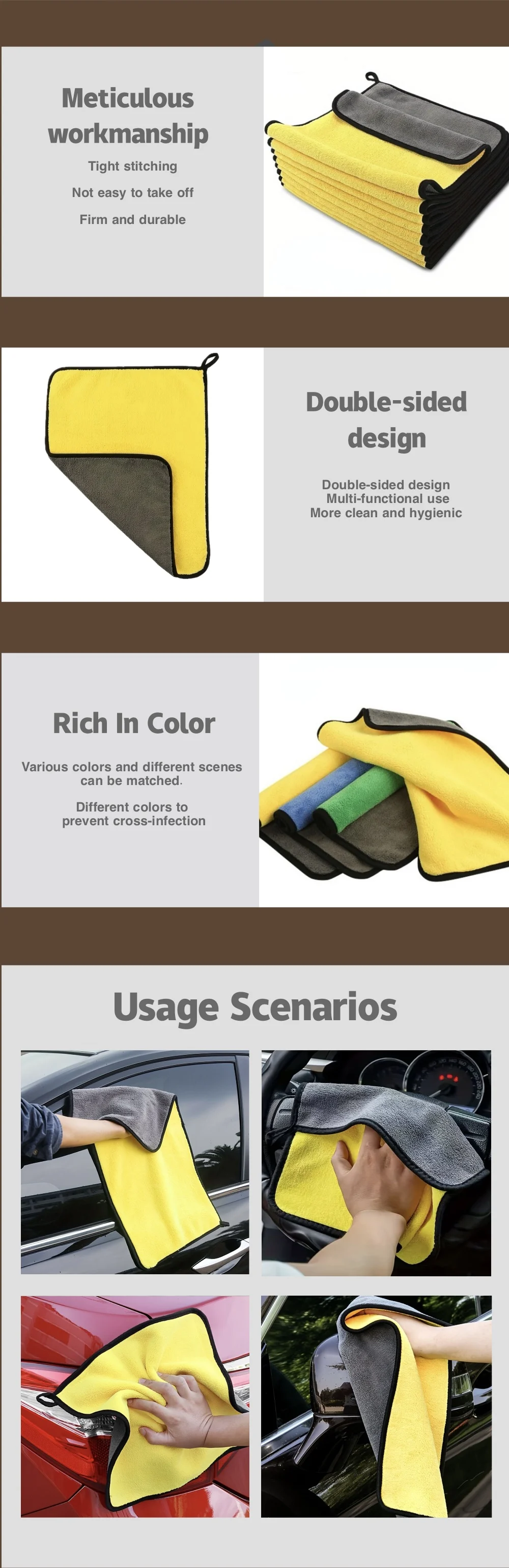 600gsm 30*40cm Car Washing Clean Microfiber Towel Buy Car Washing