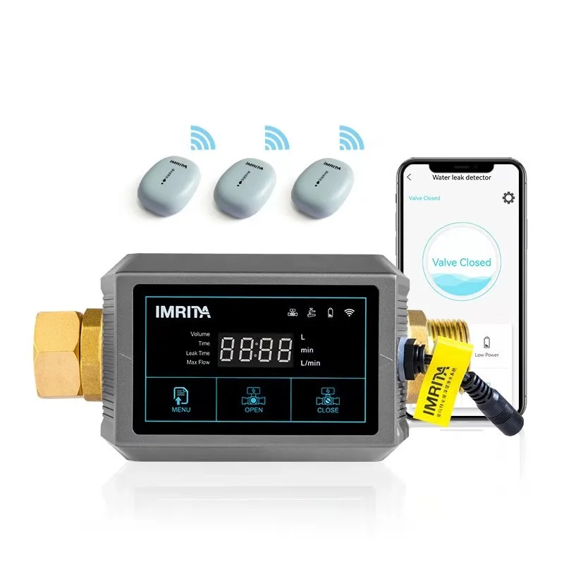 Smart Wifi Wireless Pipe Auto Shut Off Valve Water Leak Detect Alarm Sensor Water Leakage Detector De Fugas De Agua for Home