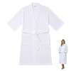White Cotton Terry with Kimono Collar