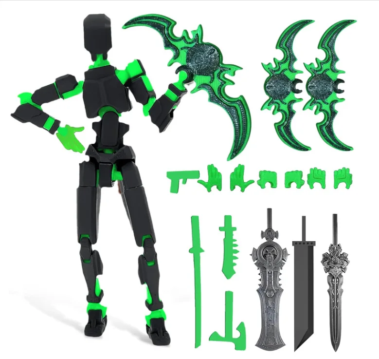 LINDA Toy 3D Action Figure, DIY Robot Action Figure with Full Articulation for Stop Motion Animation, Multi-Jointed Movable